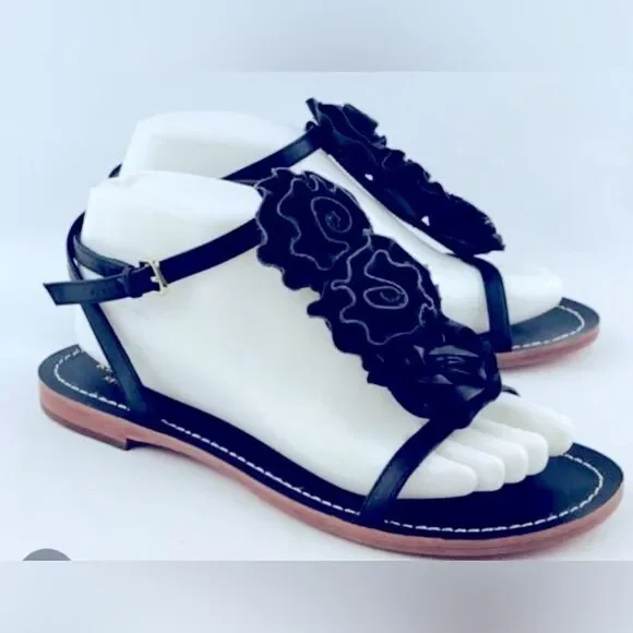 Kate Spade Caryl Rosette Black Sandals; 
size 8; Like New!  Only worn once! - Picture 7 of 7
